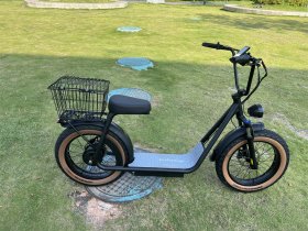 Electric Scooter with Shopping Basket