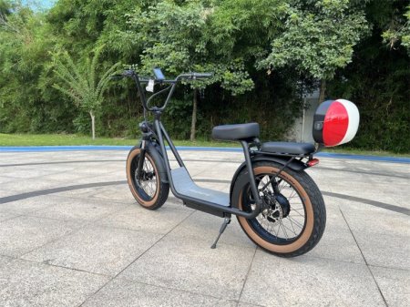 Two seats electric scooter with rear storage box